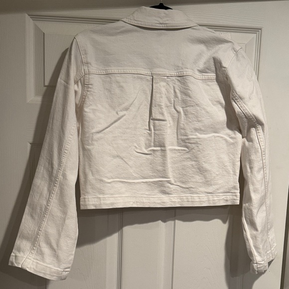 H&M White Ruffle Jean Jacket - Picture 13 of 13